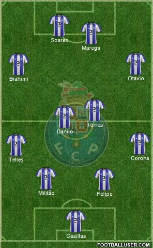 Futebol Clube do Porto - SAD 4-4-2 football formation