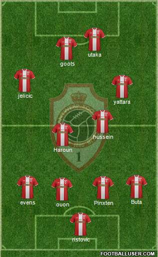 R Antwerp FC 4-2-2-2 football formation