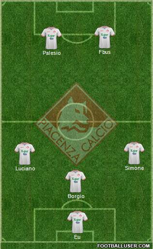 Piacenza 4-1-2-3 football formation