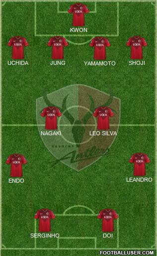 Kashima Antlers 4-4-2 football formation