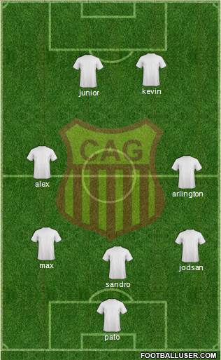 C Atlético Grau 5-3-2 football formation