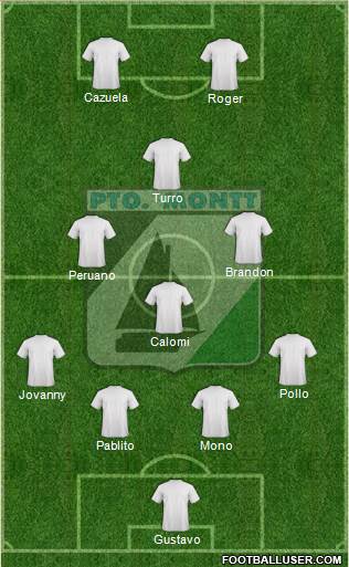 CD Puerto Montt 4-4-2 football formation