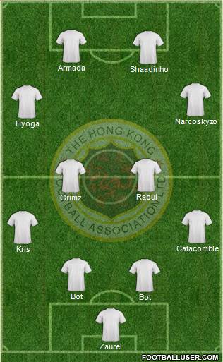 Hong Kong League XI 4-2-2-2 football formation