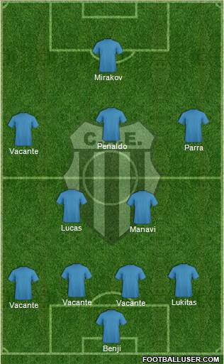 Estudiantes de Buenos Aires 3-5-1-1 football formation