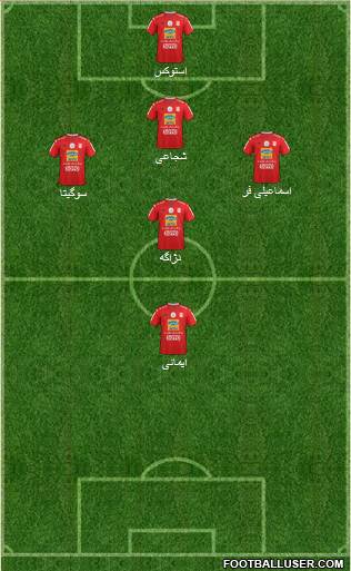 Teraktor-Sazi Tabriz 4-5-1 football formation