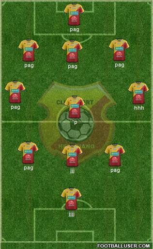 CS Herediano 3-4-2-1 football formation