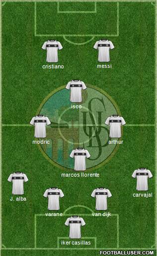 U.D. Salamanca S.A.D. 4-3-1-2 football formation