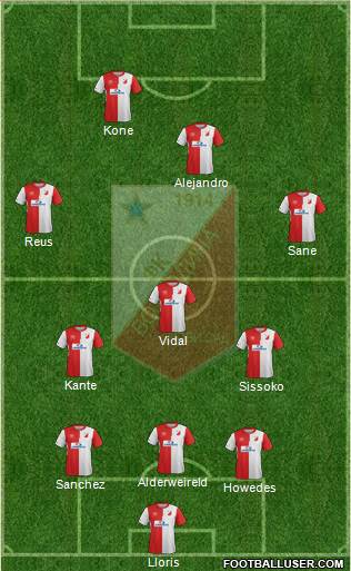 FK Vojvodina Novi Sad 3-5-1-1 football formation