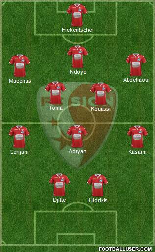 FC Sion 3-5-2 football formation