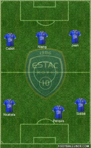 Esperance Sportive Troyes Aube Champagne football formation