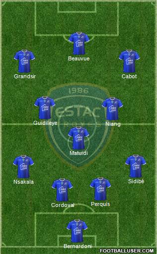 Esperance Sportive Troyes Aube Champagne football formation