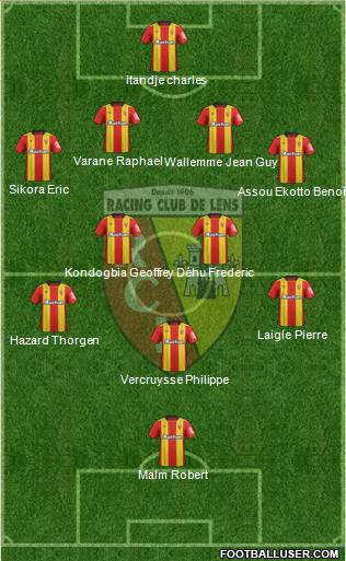 Racing Club de Lens football formation