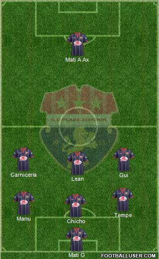CD Plaza Amador 3-4-3 football formation