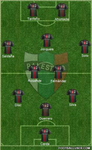 CD Palestino S.A.D.P. 4-3-2-1 football formation