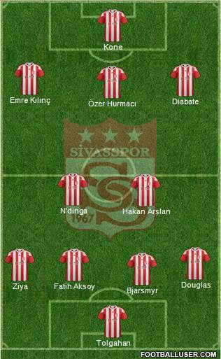 Sivasspor 4-2-3-1 football formation