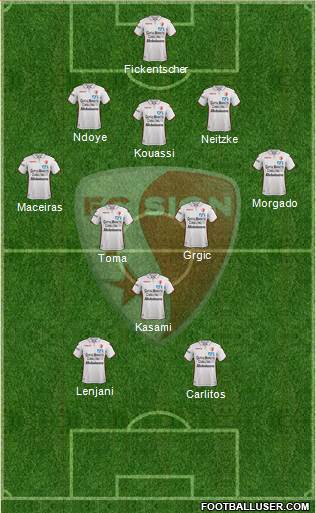 FC Sion 5-3-2 football formation