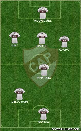 Platense football formation