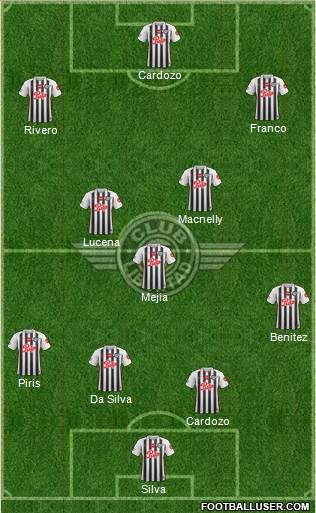 C Libertad 4-3-3 football formation