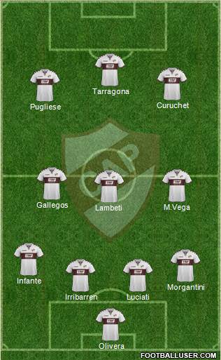 Platense football formation