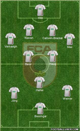 FC Augsburg football formation