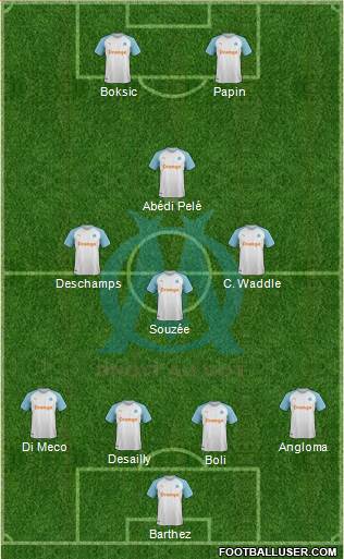 Olympique de Marseille 4-3-1-2 football formation