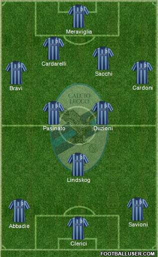 Lecco 4-2-1-3 football formation