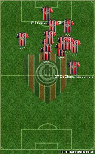 Chacarita Juniors 3-5-2 football formation