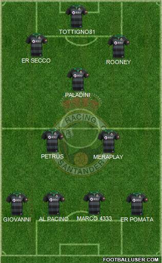 R. Racing Club S.A.D. 4-3-3 football formation