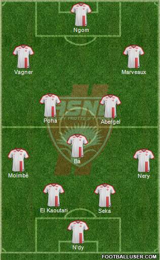 A.S. Nancy Lorraine 4-3-3 football formation