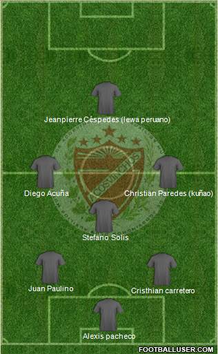 C D Hijos Mutuos de Acosvinchos 5-4-1 football formation