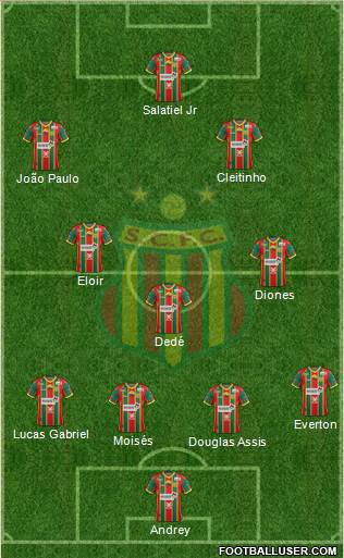 Sampaio Corrêa FC 4-3-2-1 football formation