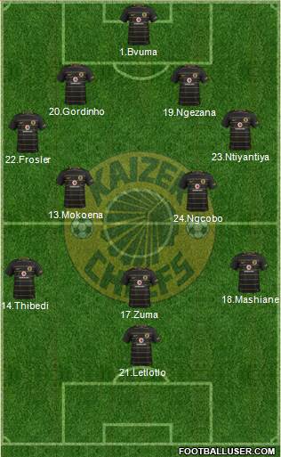 Kaizer Chiefs 4-5-1 football formation