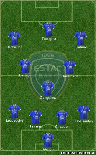 Esperance Sportive Troyes Aube Champagne 4-3-3 football formation