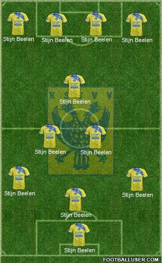 K Sint-Truidense VV 4-2-4 football formation