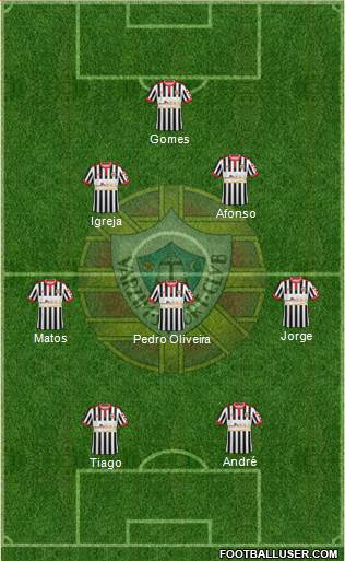 Varzim Sport Clube 4-1-4-1 football formation