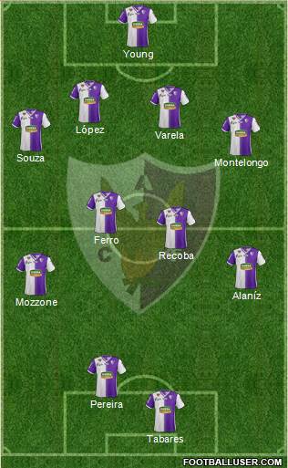 Centro Atlético Fénix 4-4-2 football formation