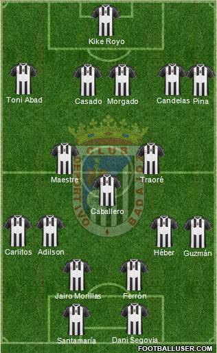 C.D. Badajoz S.A.D. football formation