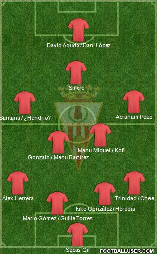 Algeciras C.F. 4-4-1-1 football formation