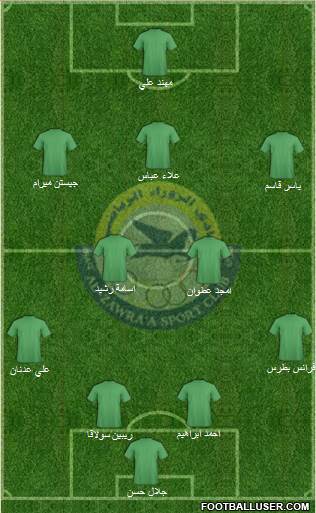 Al-Zawra'a Sports Club 4-2-3-1 football formation