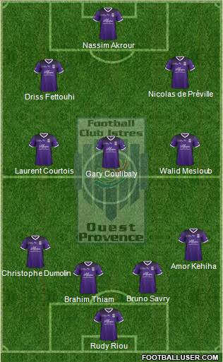 Football Club Istres Ouest-Provence 4-5-1 football formation