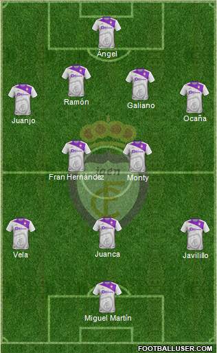 Real Jaén C.F. 4-2-3-1 football formation