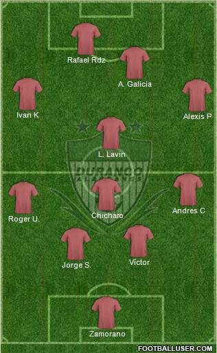 Club Alacranes de Durango 4-4-1-1 football formation