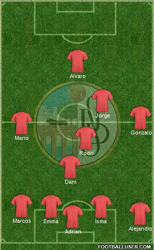 U.D. Salamanca S.A.D. 4-1-4-1 football formation