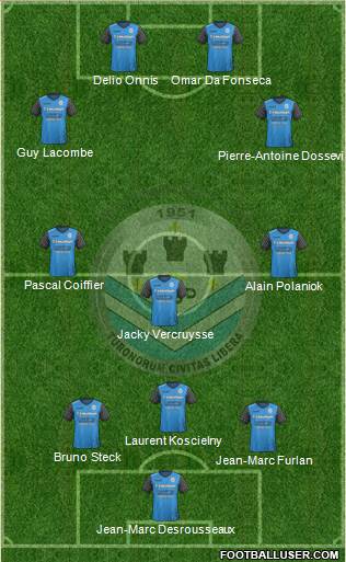 Tours Football Club 3-5-2 football formation