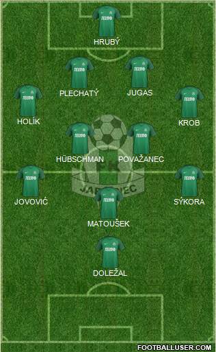 Jablonec 4-4-1-1 football formation