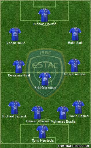 Esperance Sportive Troyes Aube Champagne football formation