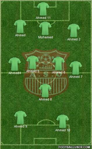 Amel Saad Olympic Chlef 5-4-1 football formation