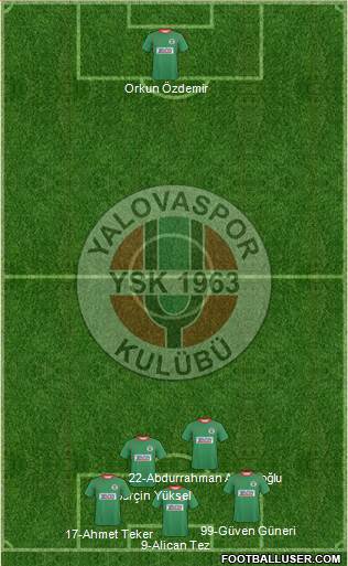 Yalovaspor 4-2-3-1 football formation