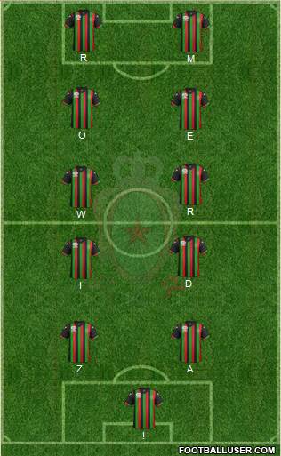 Forces Armées Royales 4-2-2-2 football formation