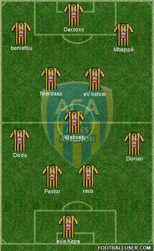 Athlétic Club Arles-Avignon 4-3-3 football formation